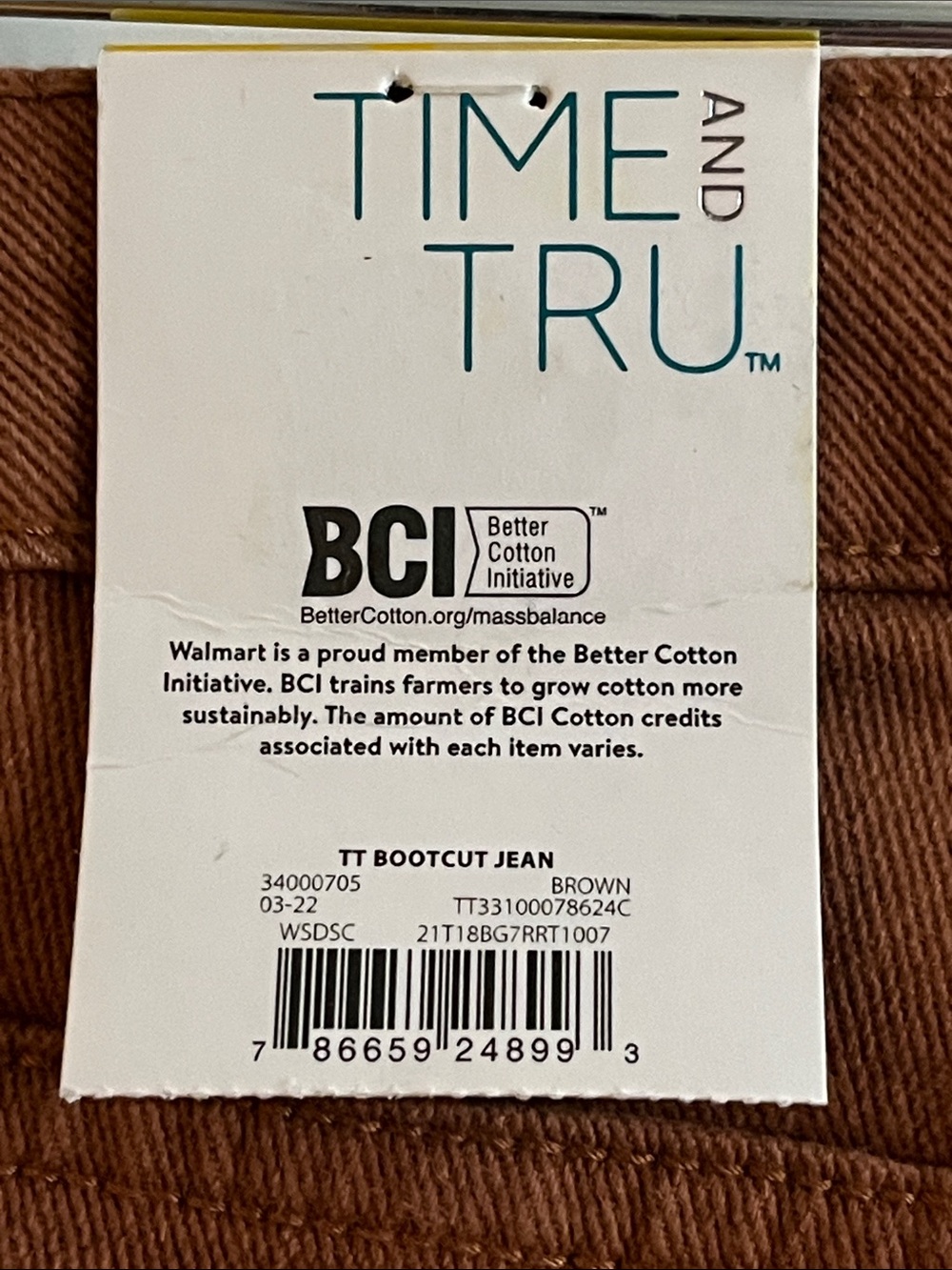 Time and Tru Brown Bootcut Jeans
